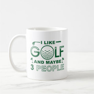 Ich mag Golf und vielleicht 3 Personen Kaffeetasse