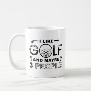 Ich mag Golf und vielleicht 3 Personen Kaffeetasse