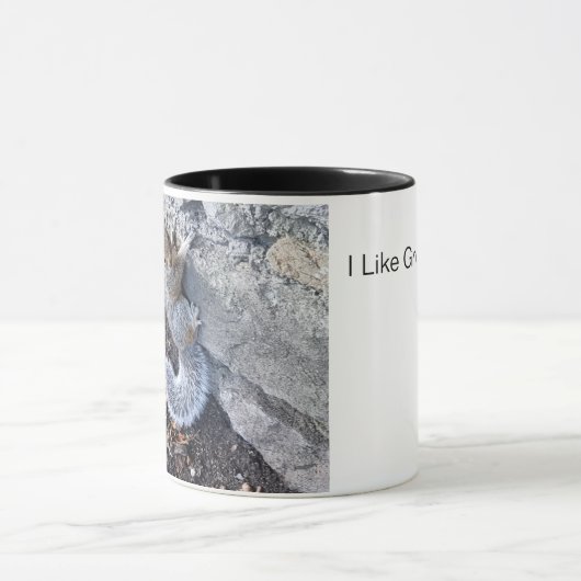 Ich mag graue Eichhörnchen Tasse (Zentrum)