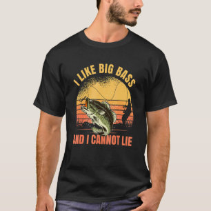 Ich mag große Barsch und kann nicht lügen Angeln 3 T-Shirt