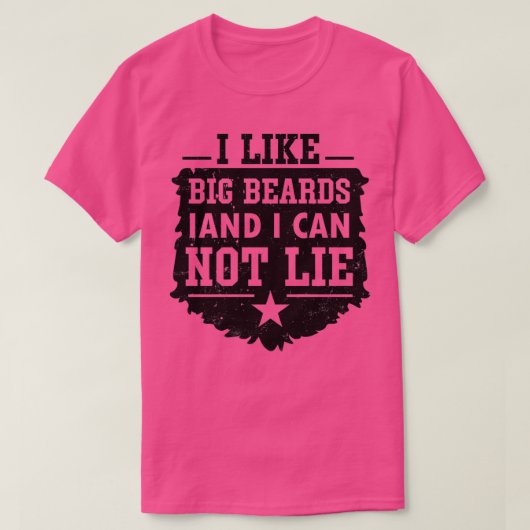 Ich mag große Bärten und kann nicht 1 lügen T-Shirt (Design vorne)