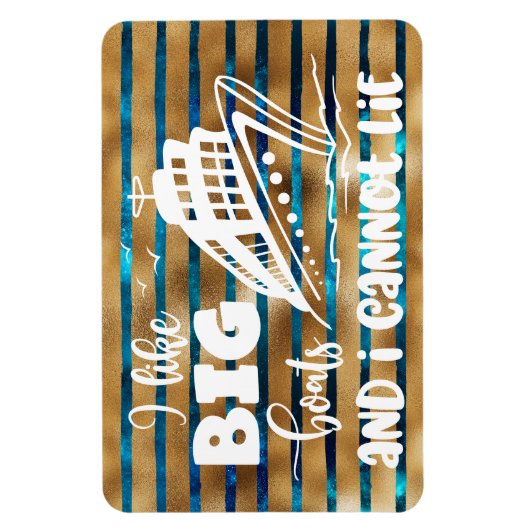 Ich mag große Boote und ich kann keine Kreuzfahrtt Magnet (Vertikal)