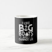 Ich mag große Boote und ich kann keine lustige Kre Kaffeetasse (Mittel)