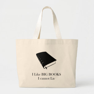 Ich mag große Bücher, die ich nicht liegen kann Jumbo Stoffbeutel