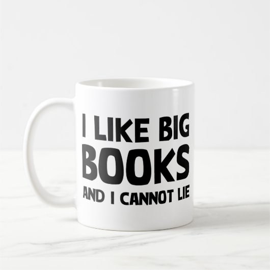 Ich mag große Bücher Kaffeetasse (Links)