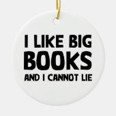 Ich mag große Bücher Keramikornament (Vorne)