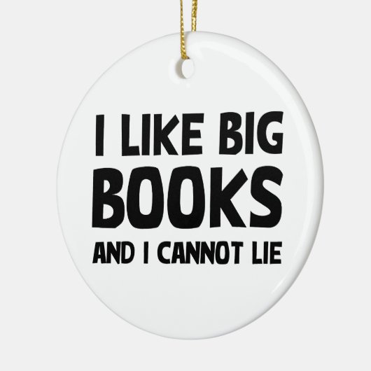 Ich mag große Bücher Keramikornament (Links)