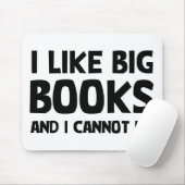 Ich mag große Bücher Mousepad (Mit Mouse)