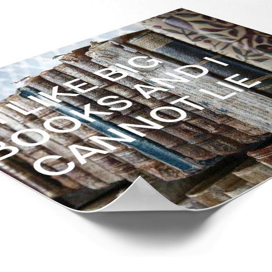 Ich mag große Bücher Poster (Ecke)