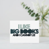 Ich mag große Bücher Postkarte (Stehend Vorderseite)