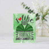 Ich mag große Bücher Postkarte (Stehend Vorderseite)