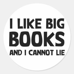 Ich mag große Bücher Runder Aufkleber