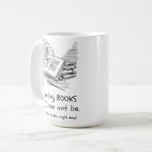 Ich mag große Bücher | Schriftliche Tasse | Reader (Vorderseite Links)