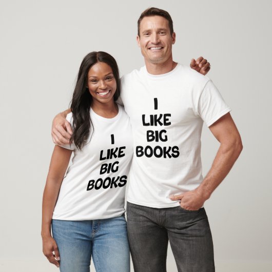 Ich mag große Bücher T-Shirt (Unisex)