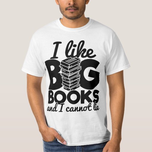Ich mag große Bücher und ich kann es nicht sehen,  T-Shirt (Vorderseite)