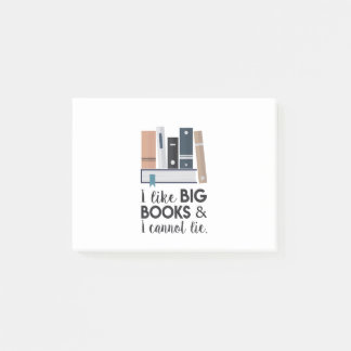 Ich mag große Bücher und ich kann nicht liegen! Post-it Klebezettel