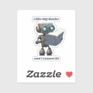 Ich mag große Bücher und ich kann nicht lügen Aufkleber