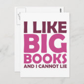 Ich mag große Bücher und ich kann nicht lügen Postkarte (Vorne/Hinten)