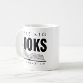 Ich mag große BÜCHER (und mich nicht kann Lüge) Kaffeetasse (Vorderseite Links)