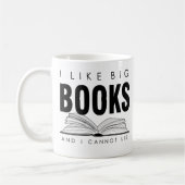 Ich mag große BÜCHER (und mich nicht kann Lüge) Kaffeetasse (Links)