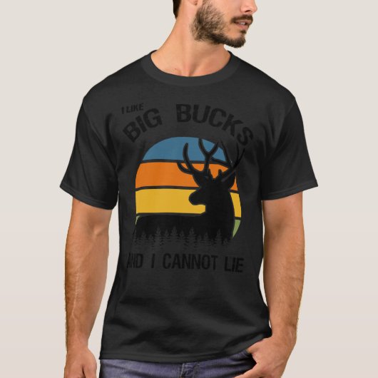 Ich mag große Bucks, und ich kann Hirschjäger nich T-Shirt (Vorderseite)
