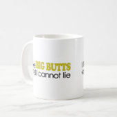 Ich mag große Hintern Kaffeetasse (Vorderseite Links)