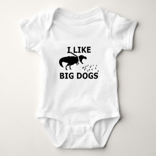 Ich mag große Hunde Baby Strampler