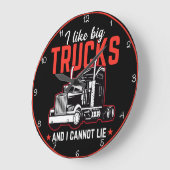 Ich mag große LKW" Humorvoll Wanduhr (Winkel)