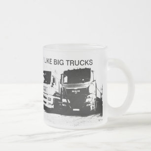 Ich mag große LKW-Tasse Mattglastasse