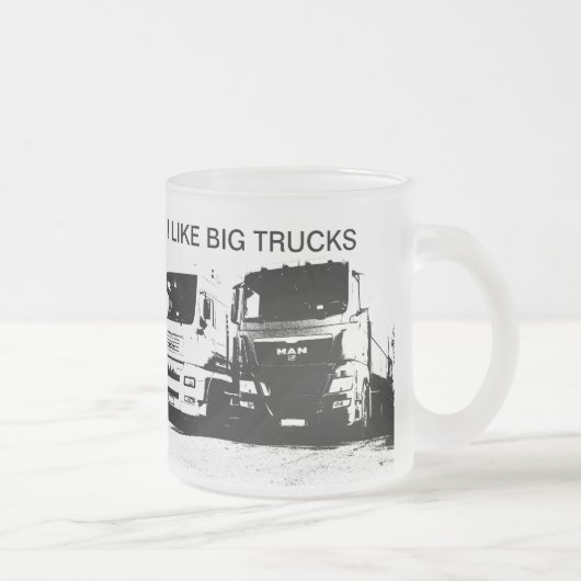 Ich mag große LKW-Tasse Mattglastasse (Rechts)