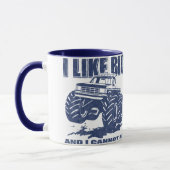 Ich mag große LKWs Tasse (Links)