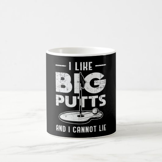 Ich mag große Putts und ich kann Golf Golfer Putt  Kaffeetasse (Mittel)