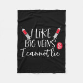 Ich mag große Venen und Lampen; ich kann die lusti Fleecedecke (Vorderseite)