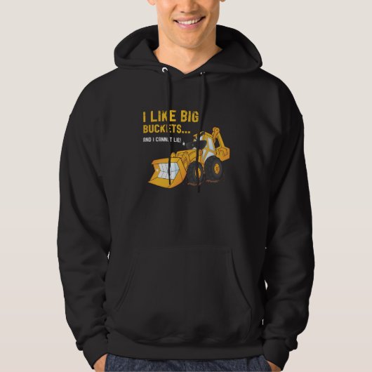 Ich mag großes Eimer-Löffelbaggerhoodie-Sweatshirt Hoodie (Vorderseite)