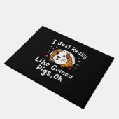 Ich mag Guinea Guinea Pig Kawaii Fußmatte (Schrägansicht)