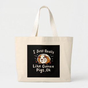 Ich mag Guinea Guinea Pig Kawaii Jumbo Stoffbeutel
