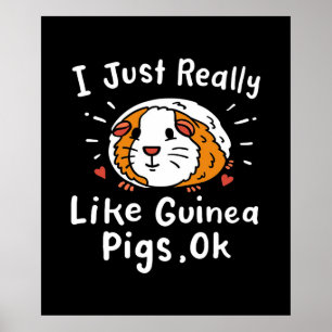 Ich mag Guinea Guinea Pig Kawaii Poster