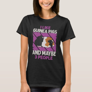 Ich mag Guinea Schwein und vielleicht 3 Personen G T-Shirt