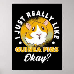Ich mag Guinea-Schweine-Cavy-Roddent Poster