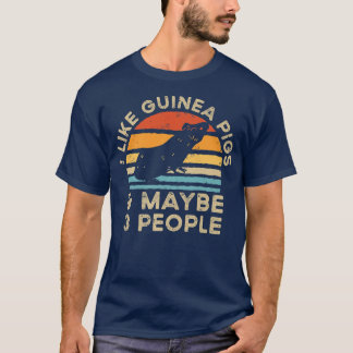 Ich mag Guinea Schweine und vielleicht 3 Personen T-Shirt