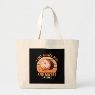 Ich mag Guinea Schweine Wheek Cavy Lover Guinea Ma Jumbo Stoffbeutel