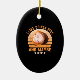 Ich mag Guinea Schweine Wheek Cavy Lover Guinea Ma Keramik Ornament
