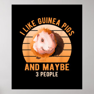 Ich mag Guinea Schweine Wheek Cavy Lover Guinea Ma Poster
