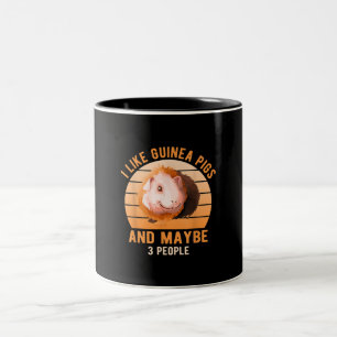 Ich mag Guinea Schweine Wheek Cavy Lover Guinea Ma Zweifarbige Tasse