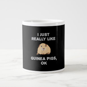 Ich mag Guinea Schweine wirklich gerne Guinea Schw Jumbo-Tasse