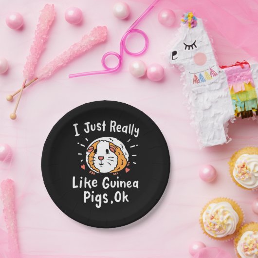 Ich mag Guinea Schweine wirklich Pappteller (Party)