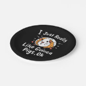 Ich mag Guinea Schweine wirklich Pappteller (Schrägansicht)