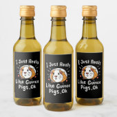 Ich mag Guinea Schweine wirklich Weinetikett (Flaschen)