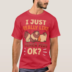 Ich mag Guinea Schweinefleisch Tierfutterschlauch T-Shirt