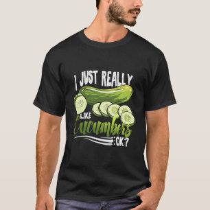 Ich mag Gurken nur ein Geschenk für einen Gurken L T-Shirt